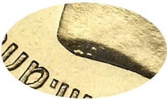 Деталь монеты 5 рублей 1888 года (АГ)-А.Г. короткая борода, инициалы
