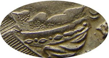 Деталь монеты 1 рубль 1733 года  без броши, без плаща