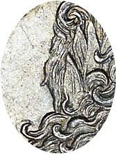 Деталь монеты 1 рубль 1728 года  особый портрет