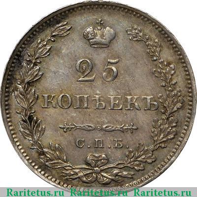 Реверс монеты 25 копеек 1827 года СПБ-НГ 
