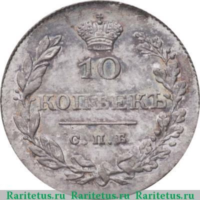 Реверс монеты 10 копеек 1829 года СПБ-НГ 