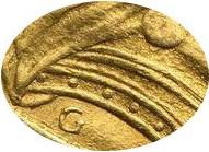Деталь монеты 1 червонец 1712 года D-L-G малая