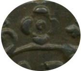Деталь монеты денга 1731 года  4 лепестка