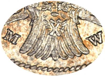 Деталь монеты 1 рубль 1846 года MW хвост веером