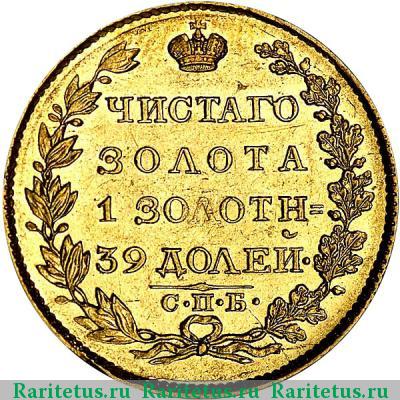 Реверс монеты 5 рублей 1824 года СПБ-ПС 