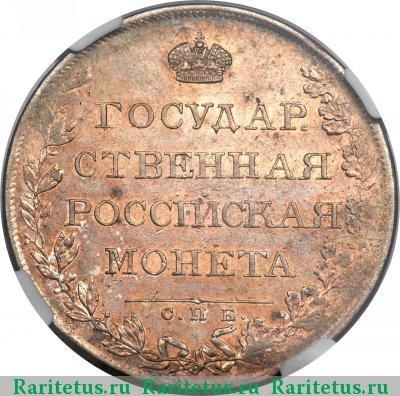 Реверс монеты 1 рубль 1808 года СПБ-МК 