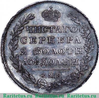 Реверс монеты полтина 1810 года СПБ-ФГ новый тип