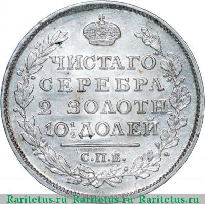 Реверс монеты полтина 1816 года СПБ-ПС 