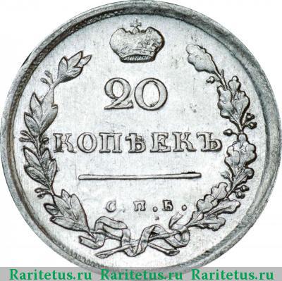 Реверс монеты 20 копеек 1814 года СПБ-МФ 