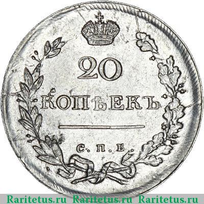 Реверс монеты 20 копеек 1815 года СПБ-МФ 