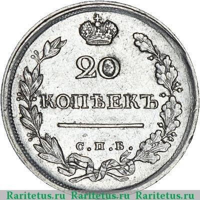 Реверс монеты 20 копеек 1816 года СПБ-ПС 