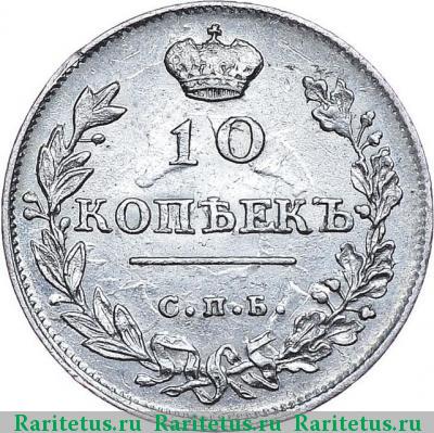 Реверс монеты 10 копеек 1814 года СПБ-ПС 