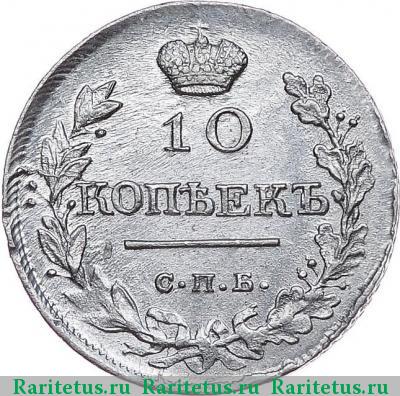 Реверс монеты 10 копеек 1818 года СПБ-ПС 