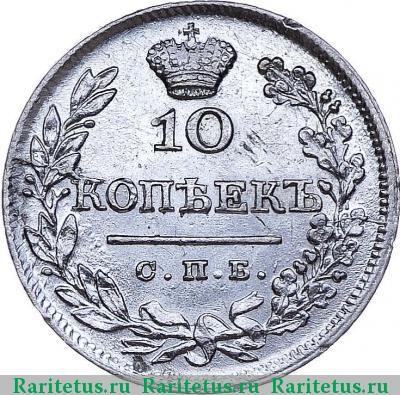 Реверс монеты 10 копеек 1824 года СПБ-ПД 