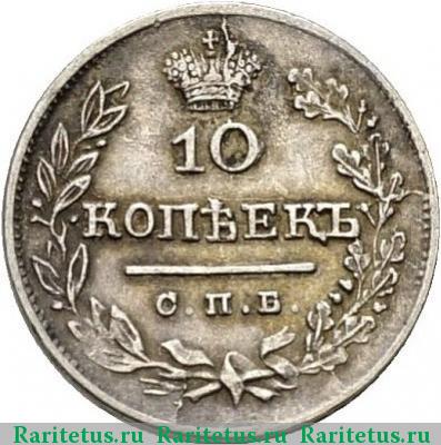 Реверс монеты 10 копеек 1825 года СПБ-ПД 