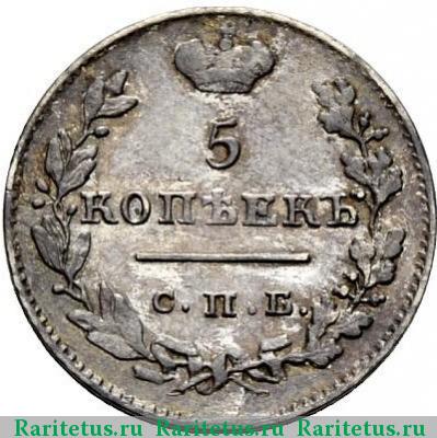 Реверс монеты 5 копеек 1825 года СПБ-НГ 