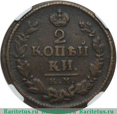 Реверс монеты 2 копейки 1824 года КМ-АМ 