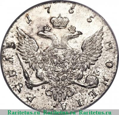 Реверс монеты 1 рубль 1755 года CПБ-BS-ЯI 