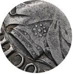 Деталь монеты 1 рубль 1719 года  без букв, розетка