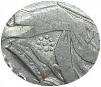 Деталь монеты 1 рубль 1720 года  без пряжки, розетка
