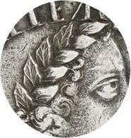 Деталь монеты полтина 1702 года  большая, корона закрытая