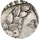 Деталь монеты полтина 1702 года  голова средняя