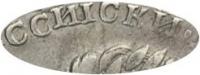Деталь монеты 1 рубль 1722 года  ВСЕРОССИIСКИ