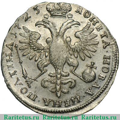 Реверс монеты полтина 1723 года  ВСЕРОС