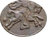 Деталь монеты 1 копейка 1711 года  без букв