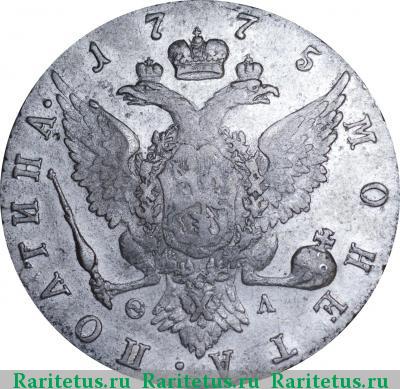 Реверс монеты полтина 1775 года СПБ-TI-ФЛ 