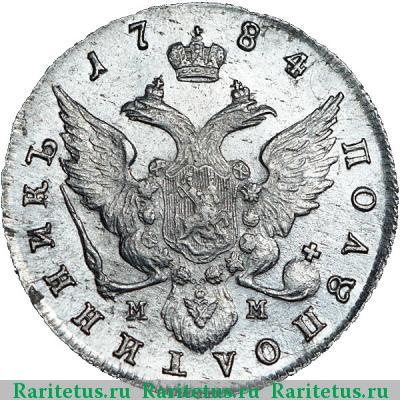 Реверс монеты полуполтинник 1784 года СПБ-ММ 