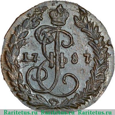 Реверс монеты денга 1787 года КМ 