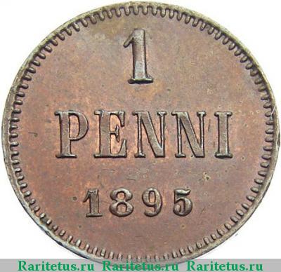 Реверс монеты 1 пенни (penni) 1895 года  