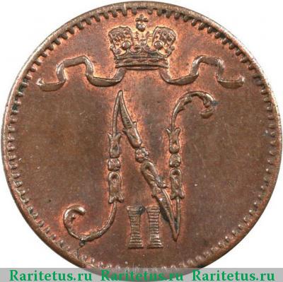1 пенни (penni) 1909 года  