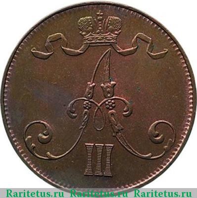 5 пенни (pennia) 1888 года  