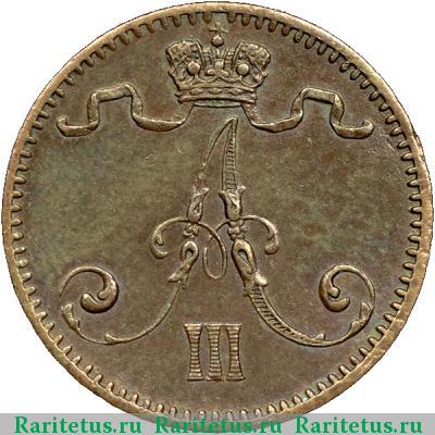 1 пенни (penni) 1882 года  