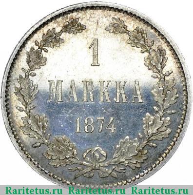 Реверс монеты 1 марка 1874 года S 