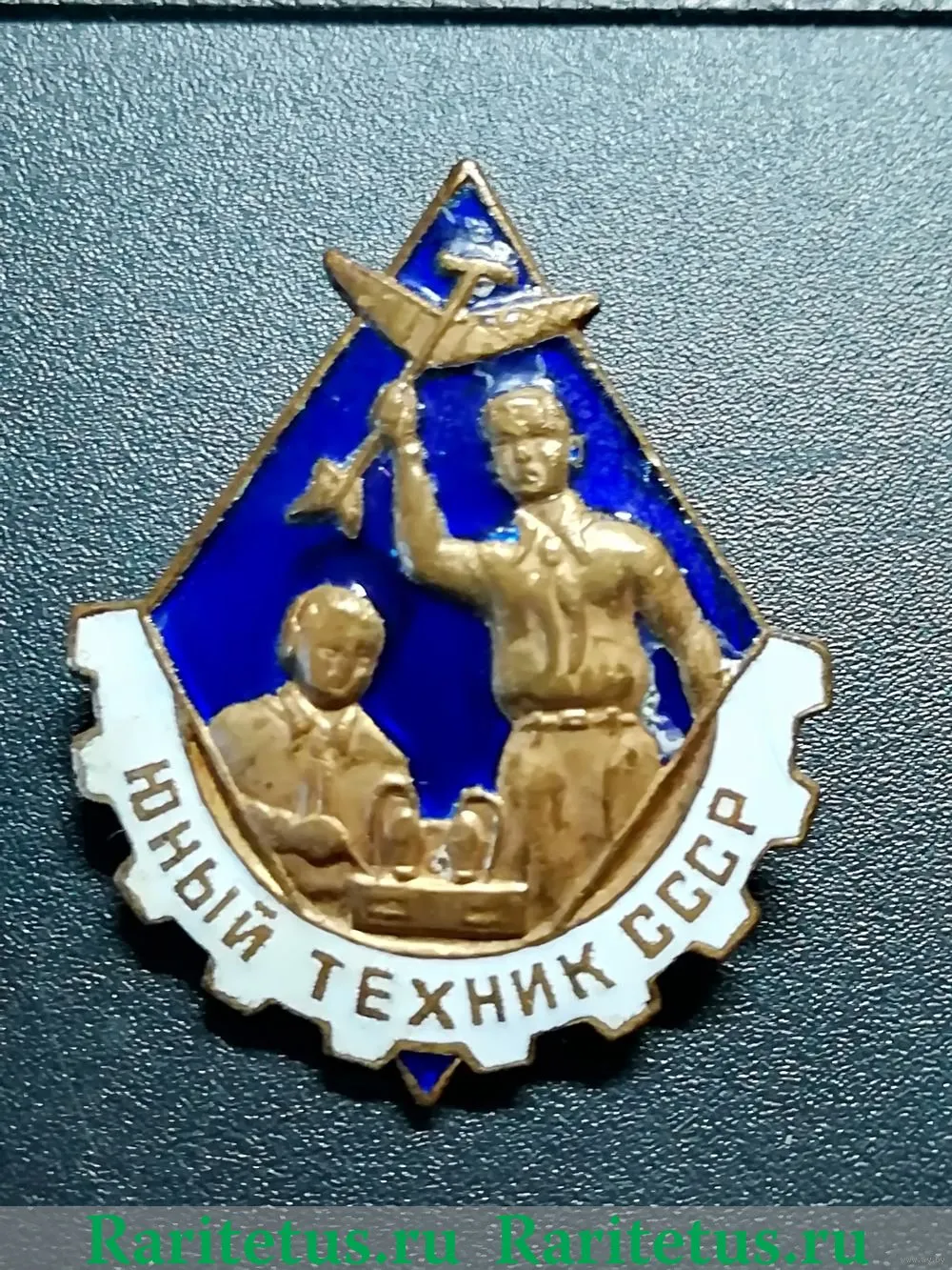 Знак Юный техник СССР. Тип 2 1960 года СССР