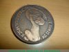 Настольная медаль "Родившемуся на земле Донецкой" 1981 - 1990 годов, СССР