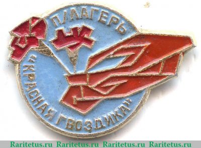 Знак «Пионерский лагерь «Красная гвоздика»», СССР