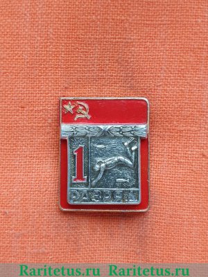 Знак «Дайвинг. 1 разряд» 1981 - 1990 годов, СССР